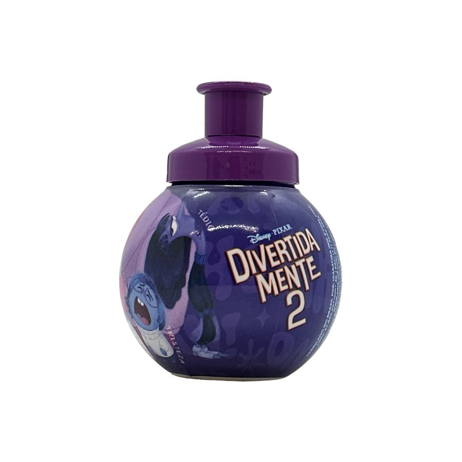 Garrafa Squeeze Bola Divertidamente - Roxa - 250ml - 1 unidade - Rizzo - Home & Living