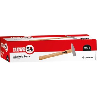 Martelo Pena 500g Aço Forjado Cabo Madeira Nove54