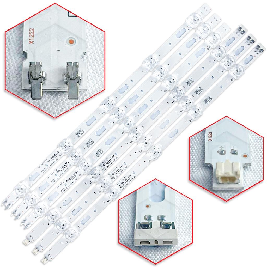 Kit Un43cu7700 Un43au7700 Un43tu7000 6 Barra Led Pci Eletroparts em Oferta na Shopee