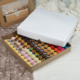 10 Caixas para 100 Doces Com Berço 35x35x5 cm | Branco em Oferta na Shopee