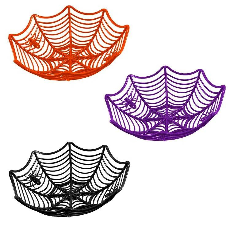 Bandeja Fruteira Teia de Aranha Halloween Decoração- Unidade