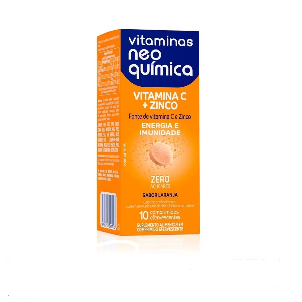 Vitamina C + Zinco 10 Cps Efervescentes - Neo Química em Oferta na Shopee