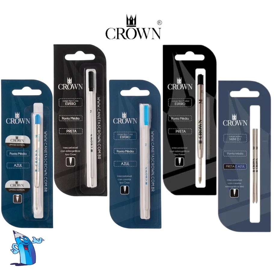 Carga de Reposição Crown Tipo Cross Parker Mini D1