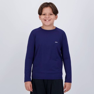 Camiseta Manga Longa Selene UV50+ Juvenil Marinho em Oferta na Shopee