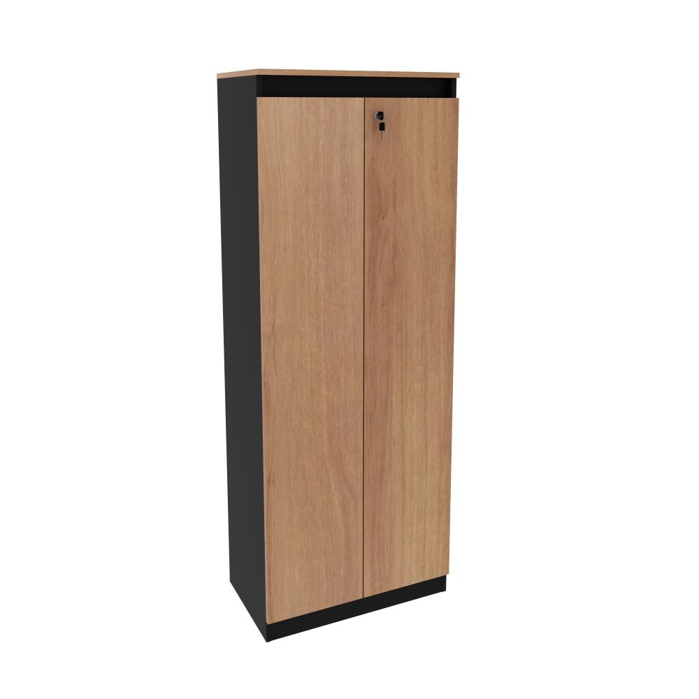 Armário Alto 2 Portas Tecnomobili Amêndoa/Preto - ME4151