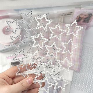 Adesivo De Estrelas De Cristal Pérola DIY Decorativo Material De Embalagem De Presente De Scrapbook