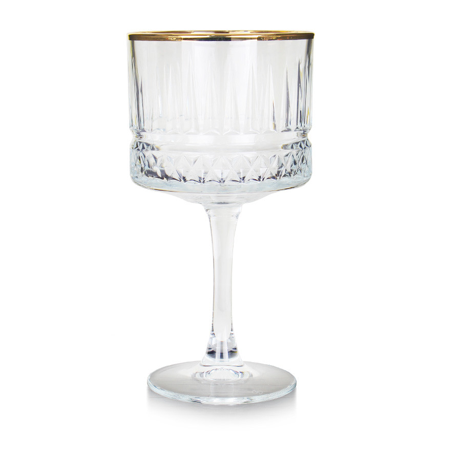 Taça para Coquetel Elysia em Vidro Gold Rim 500ml Pasabahce