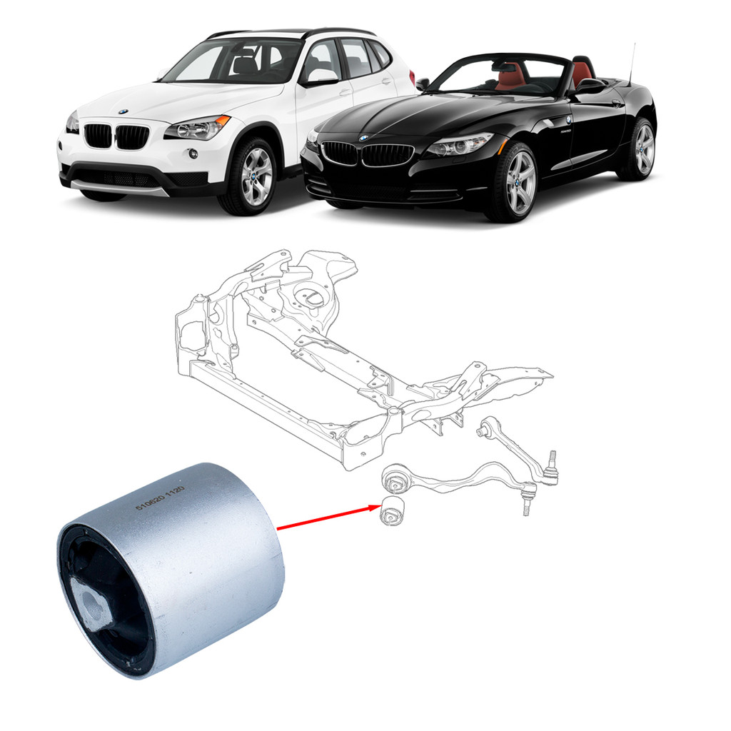 Bucha Braço Curvo BMW Série 1 / 3 / 5 / X1 / Z4 - Vários Anos em Oferta na Shopee