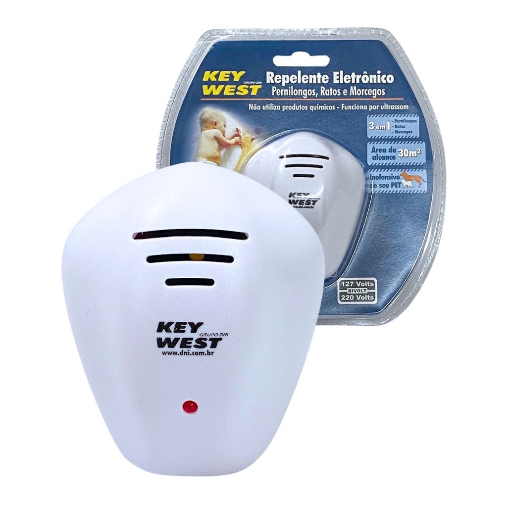 Repelente Eletrônico Para Pernilongo Rato Morcego 124V/220V 30m DNI6950 em Oferta na Shopee