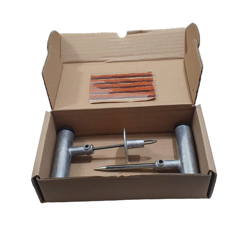 Kit Para Reparo Viluz Borracheiro Profissional Pneus Carro Moto S/cam + 5 Macarrao Refil