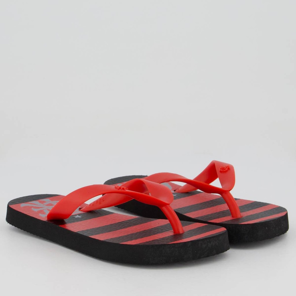 Detalhes do Chinelo Flamengo Manto I 2024 Infantil Vermelho e Preto