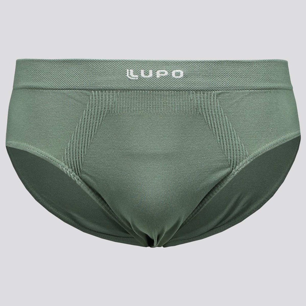 Cueca Slip Lupo Micromodal Sem Costura Verde Oliva