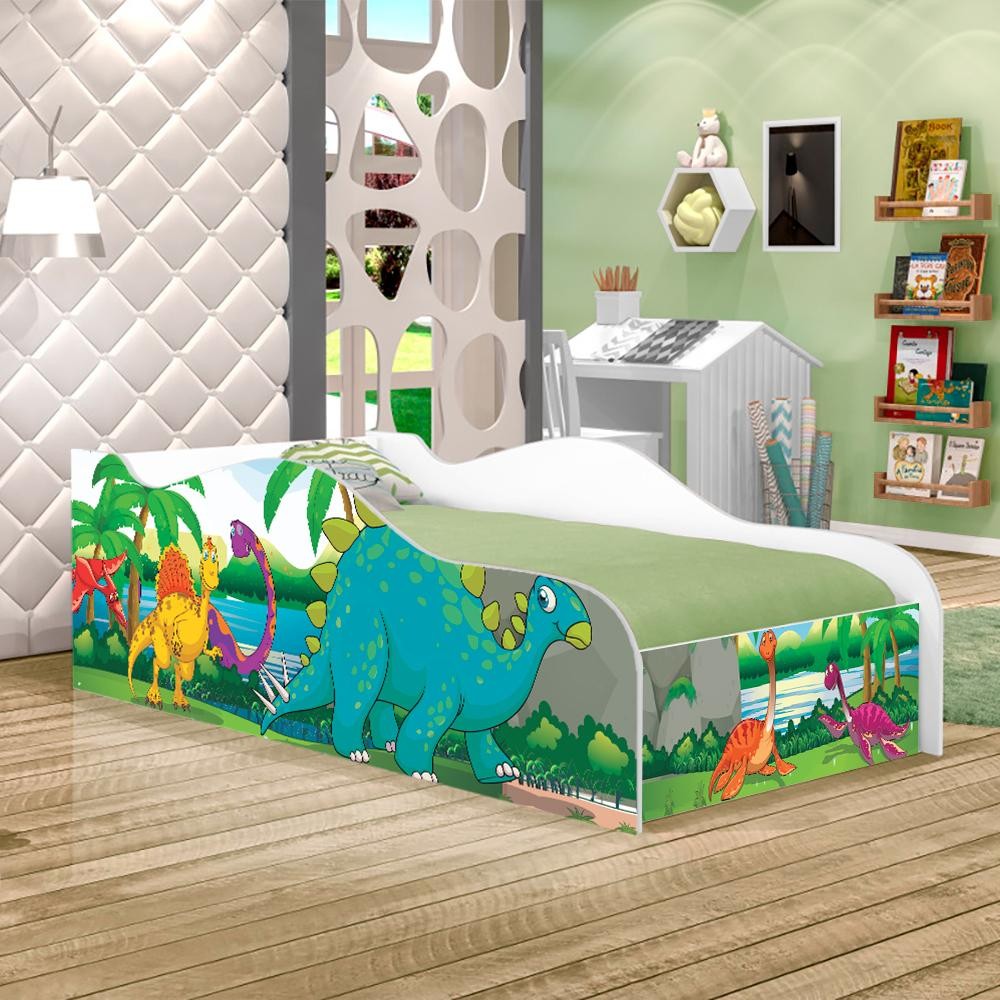 Cama Fun Dinossauro no Lago Solteiro em Oferta na Shopee