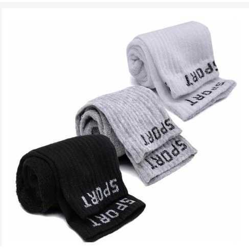 Kit 3/4/12 Pares Meias Masculina  Cano Alto Longo Sport Algodão para o frio em Oferta na Shopee