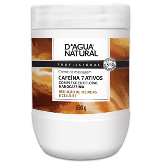 Creme De Massagem Corporal Dagua Natural Cafeína 7 Ativos 650g Redução de Medidas e Celulite em Oferta na Shopee