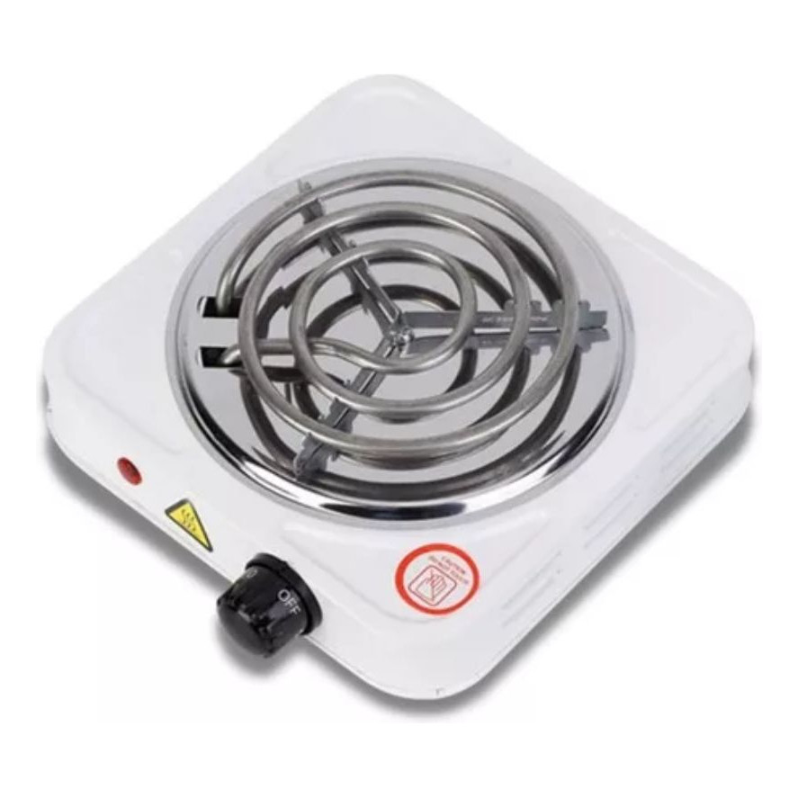 Fogão Cooktop Elétrico Fogareiro 1 Boca 1.000w Branco 110v