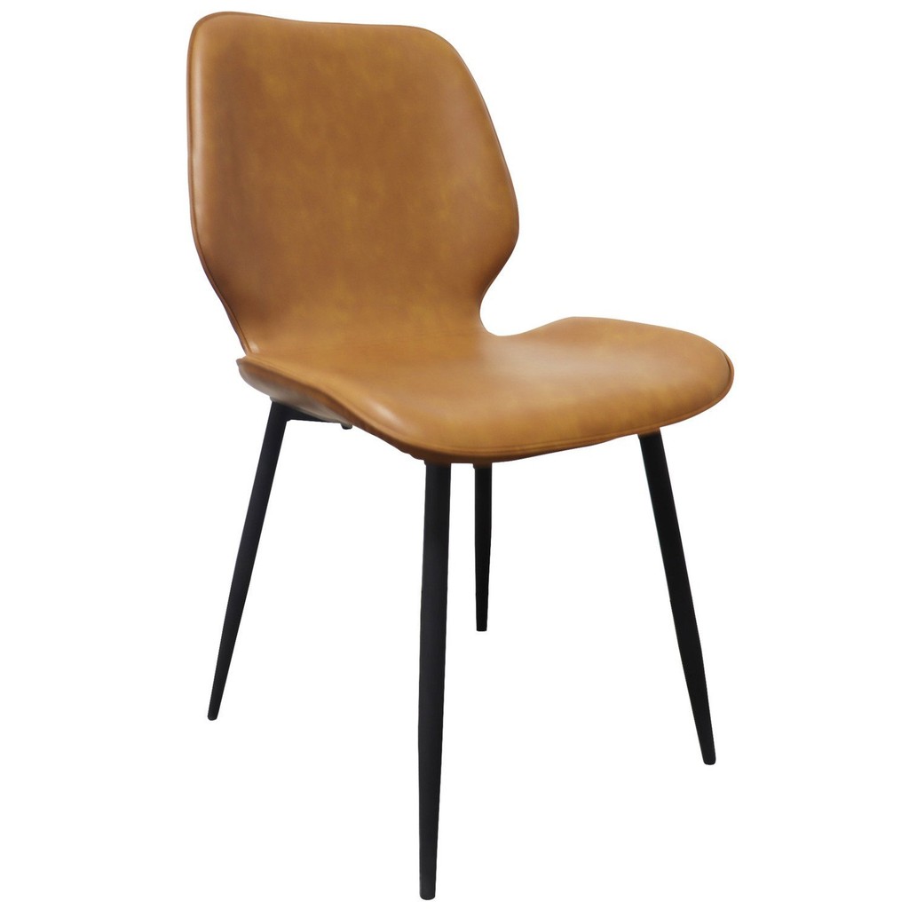 Cadeira para Sala de Jantar Couro Ecológico Bergen Caramelo em Oferta na Shopee