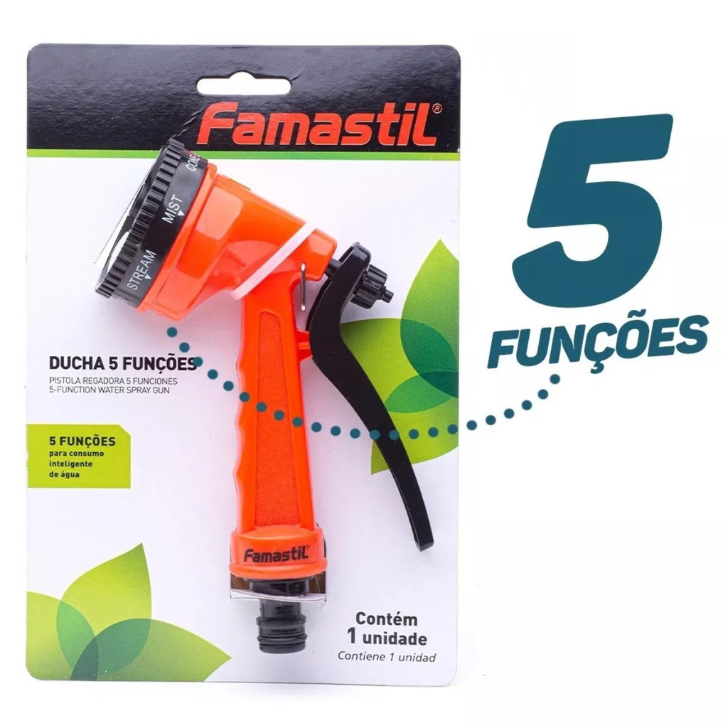 Esguicho Ducha 5 Funções de Jatos Famastil