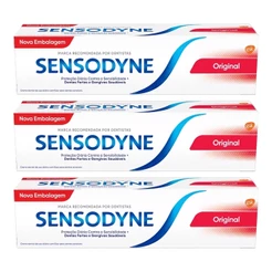 Kit 3 und Creme Dental Sensodyne Original 90g