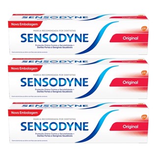 Kit 3 und Creme Dental Sensodyne Original 90g em Oferta na Shopee