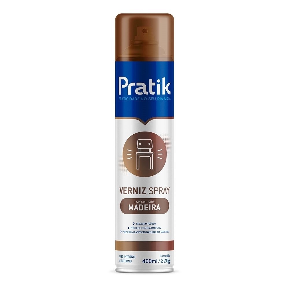 Tinta Spray Pratik Verniz Mogno 400ml - Home & Living