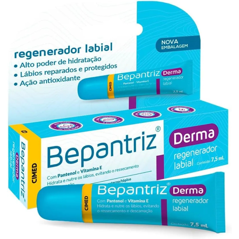 Regenerador Labial Bepantriz 7,5ml - CIMED em Oferta na Shopee
