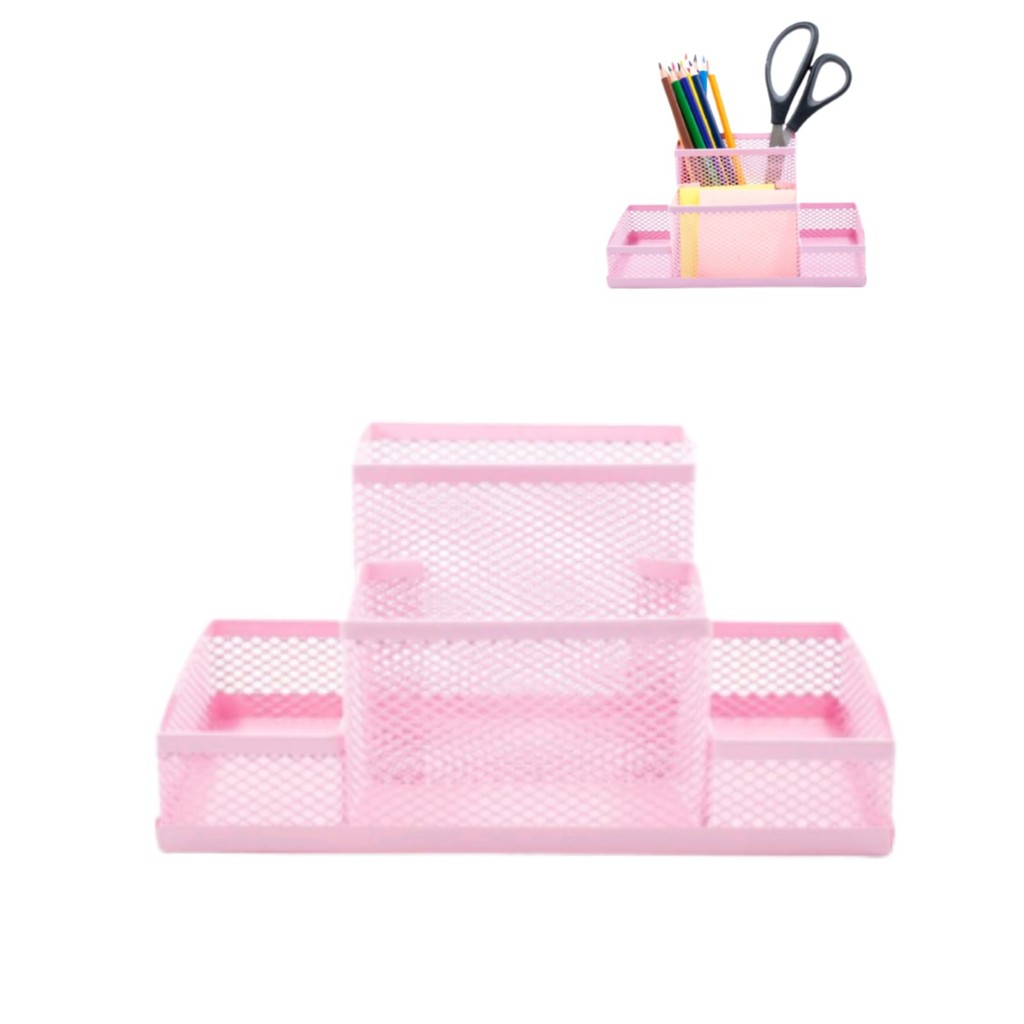 Organizador Mesa Colorido Aramado Porta Canetas Lápis Papel em Oferta na Shopee