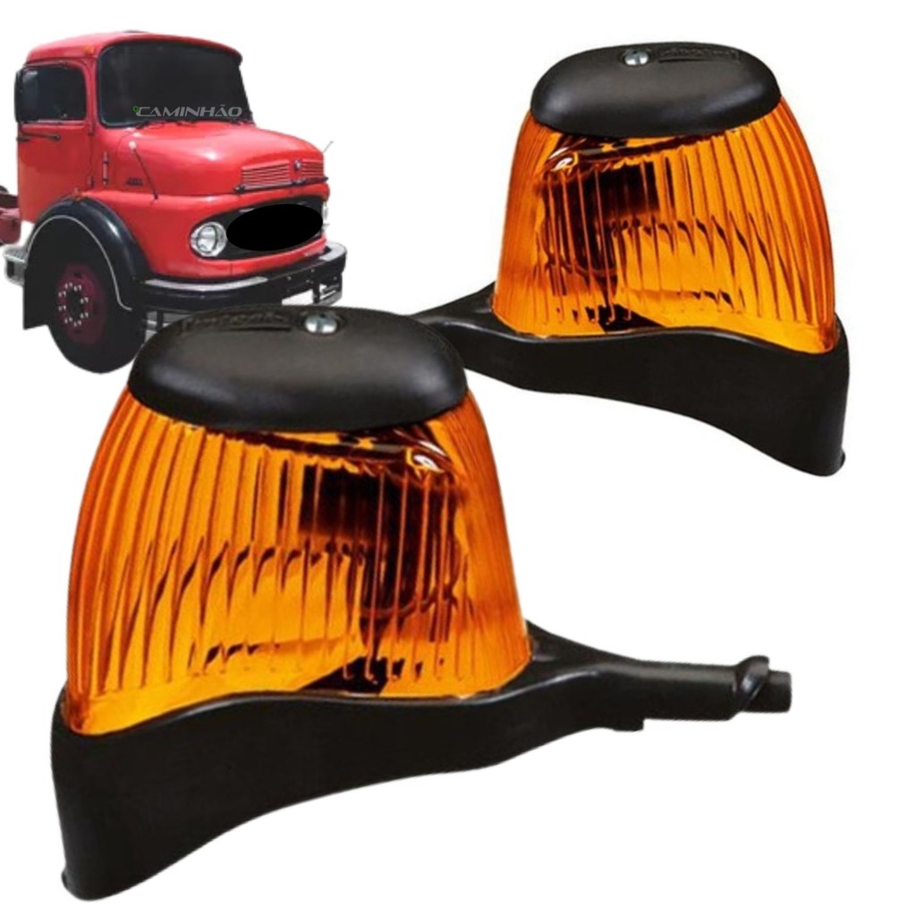 Par Lanterna Pisca / Seta Paralama para Mercedes-Benz 1113 - Antigo - Âmbar em Oferta na Shopee