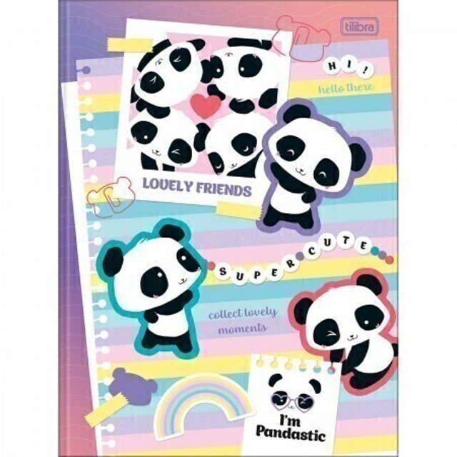 CADERNO BROCHURA CAPA DURA UNIVERSITÁRIO LOVELY FRIEND - 80 FOLHAS