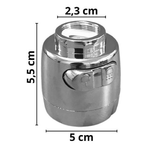 Detalhes do Bico Arejador De Torneira Anti Respingo 3 Jatos Cromado Luxo