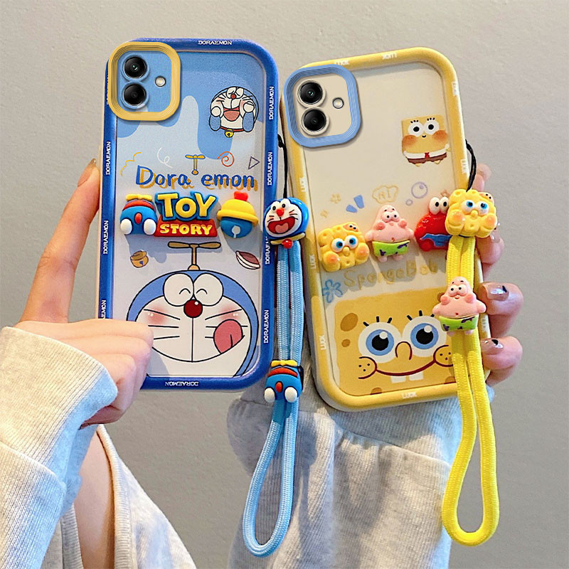 Capa de telefone estilo feminino, cordão resistente a choques para Samsung Galaxy a05 a05s a06 a07 a12 a13 a14 a15 a16 a
