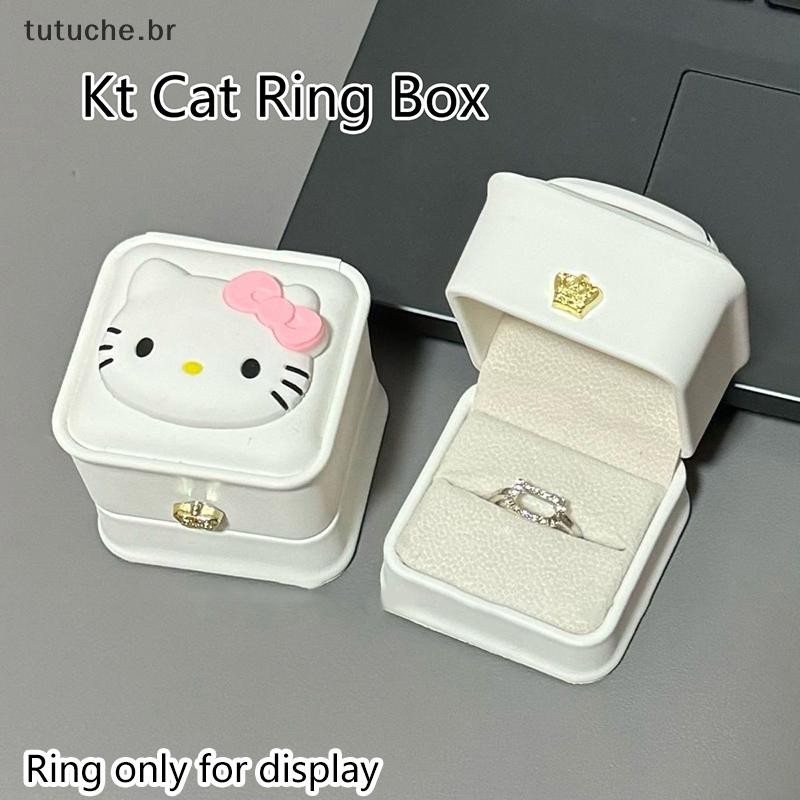 TU 2024 Nova Caixa De Armazenamento De Anel De Confissão Jóias De Veludo Branco Presente Namorada Meninas Favorito BR em Oferta na Shopee