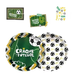 8~40 PRATO BOLO FESTA FUTEBOL DE PAPEL 18 CM REGINA (CHOCO)
