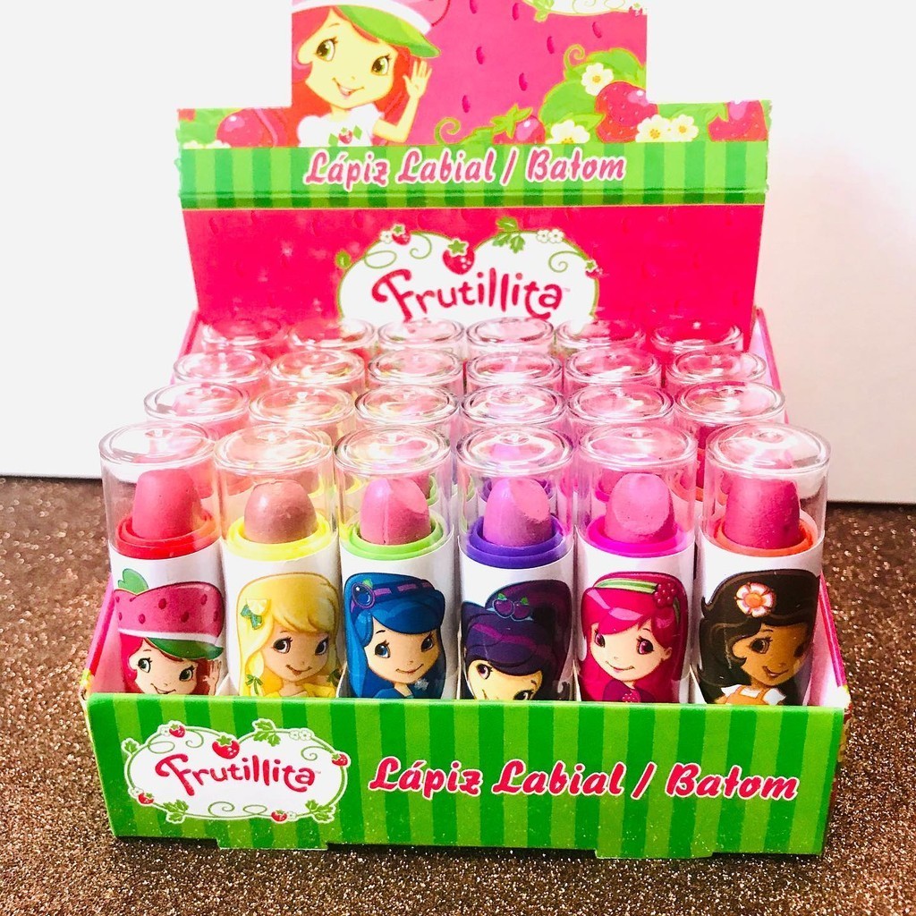 Jogo 6 Unidades Batom Infantil Turma Moranguinhoo em Oferta na Shopee