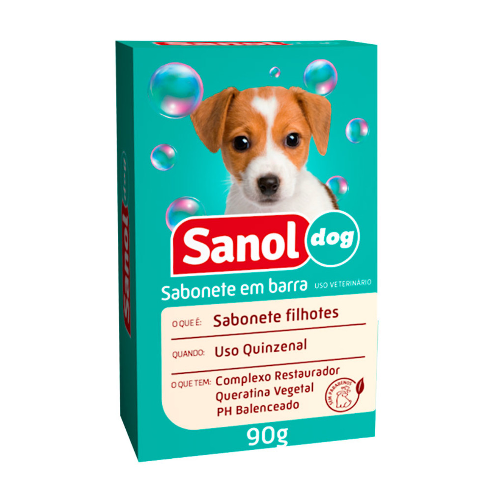 Sabonete em Barra Filhotes 90 g - Sanol Dog em Oferta na Shopee