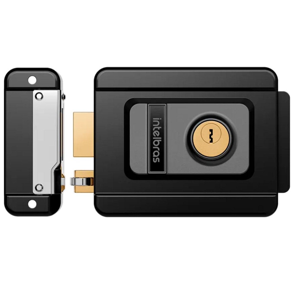 Fechadura Eletrônica Preta 12V Intelbras em Oferta na Shopee