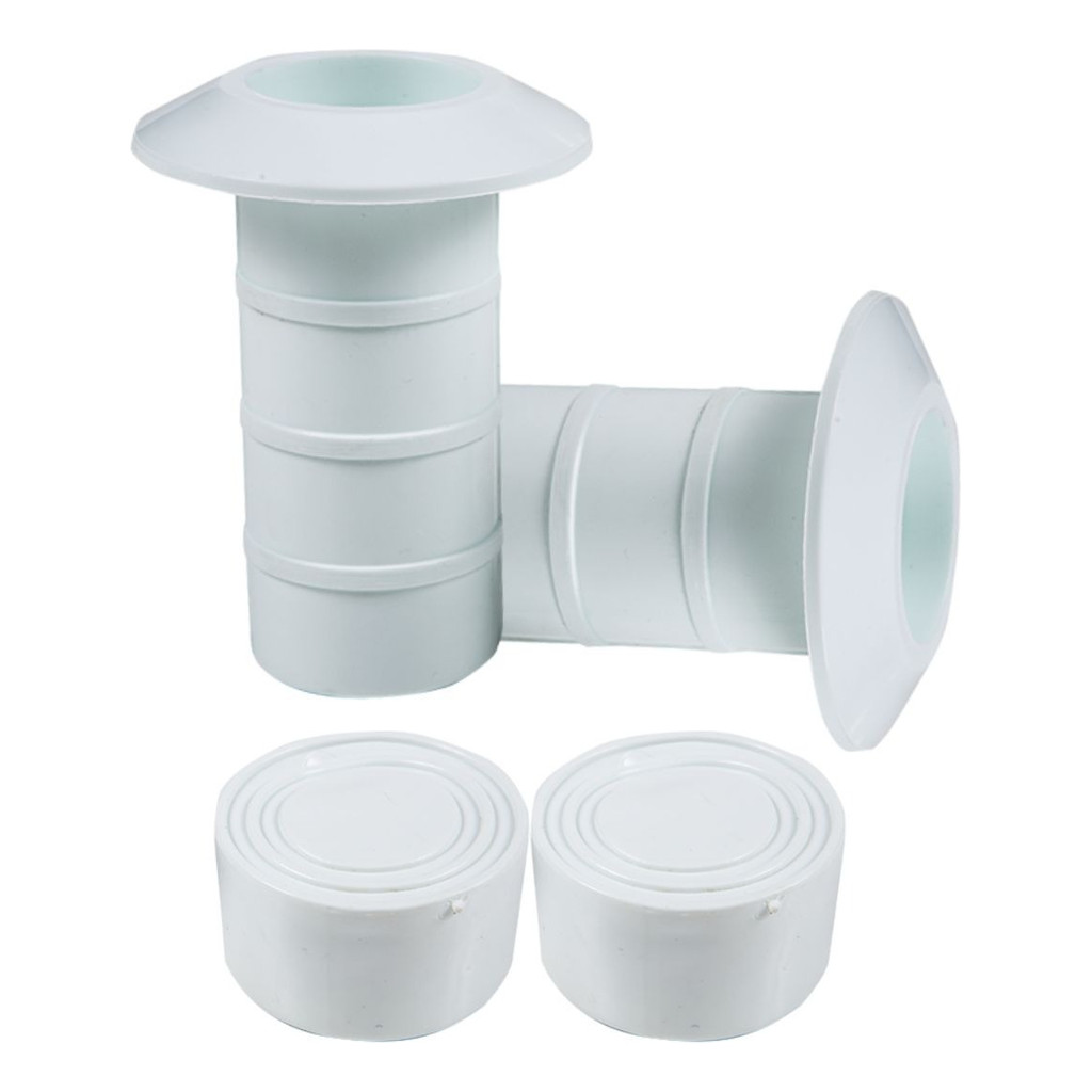 Kit Chumbador Abs Copo E Ponteira Borracha Encosto Para Escada De Piscina Alvenaria Fibra