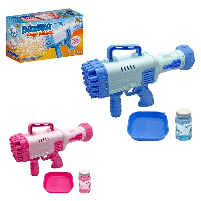 Bazuuka Lança Bolha de Sabão Pistola de Bolhas Máquina com luz 50ml sabão Bolha Original com Imetro