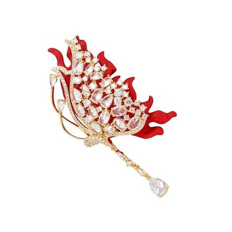 * Broche Borboleta Lapela Pino Strass Emblema Para Feminina Temperamento Corsage Acessórios Rou
