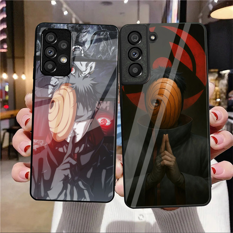 Naruto Obito Uchiha 02 Capa De Telefone De Vidro Para Samsung Galaxy A14 A16 A30 A22 A32 A33 A34 A40 A42 A55 4G A52 A53 