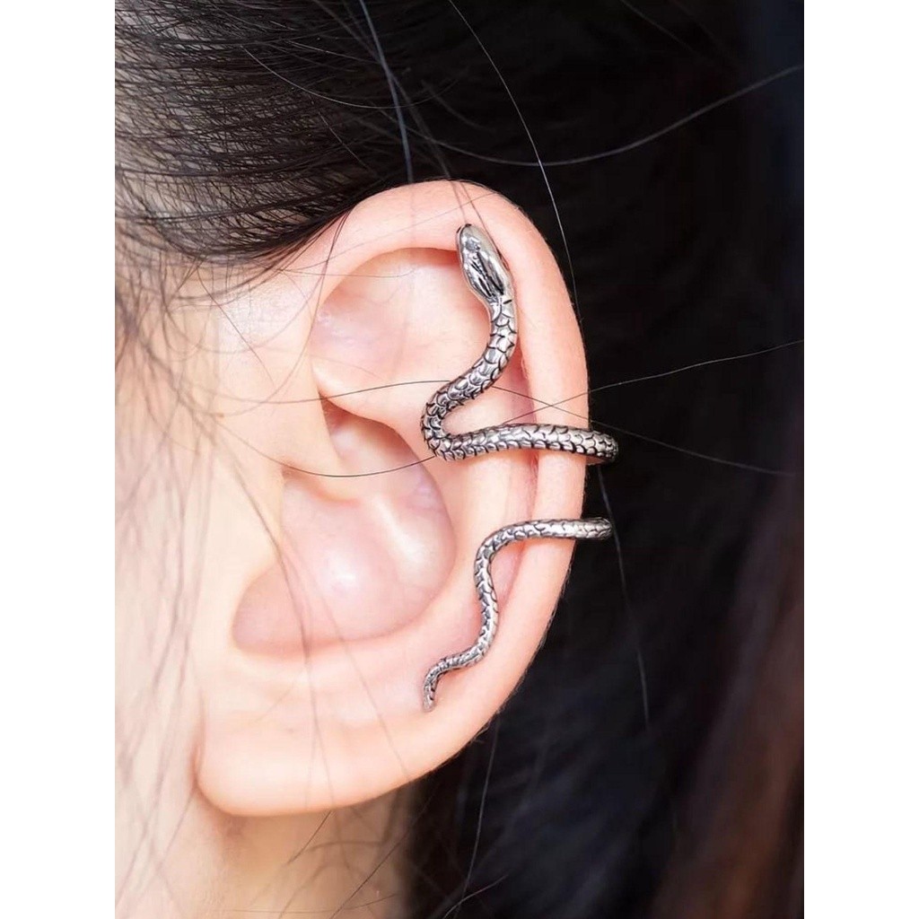 Brinco De Pressão Contorno De Orelha Serpente em Oferta na Shopee