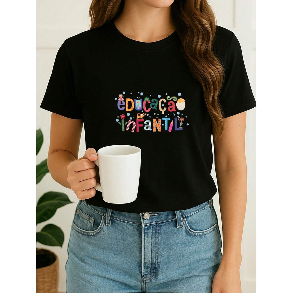 Camiseta Unissex Masculina e Feminina Babylook T shirt educação infantil texturas pedagogia professora escola educação 1