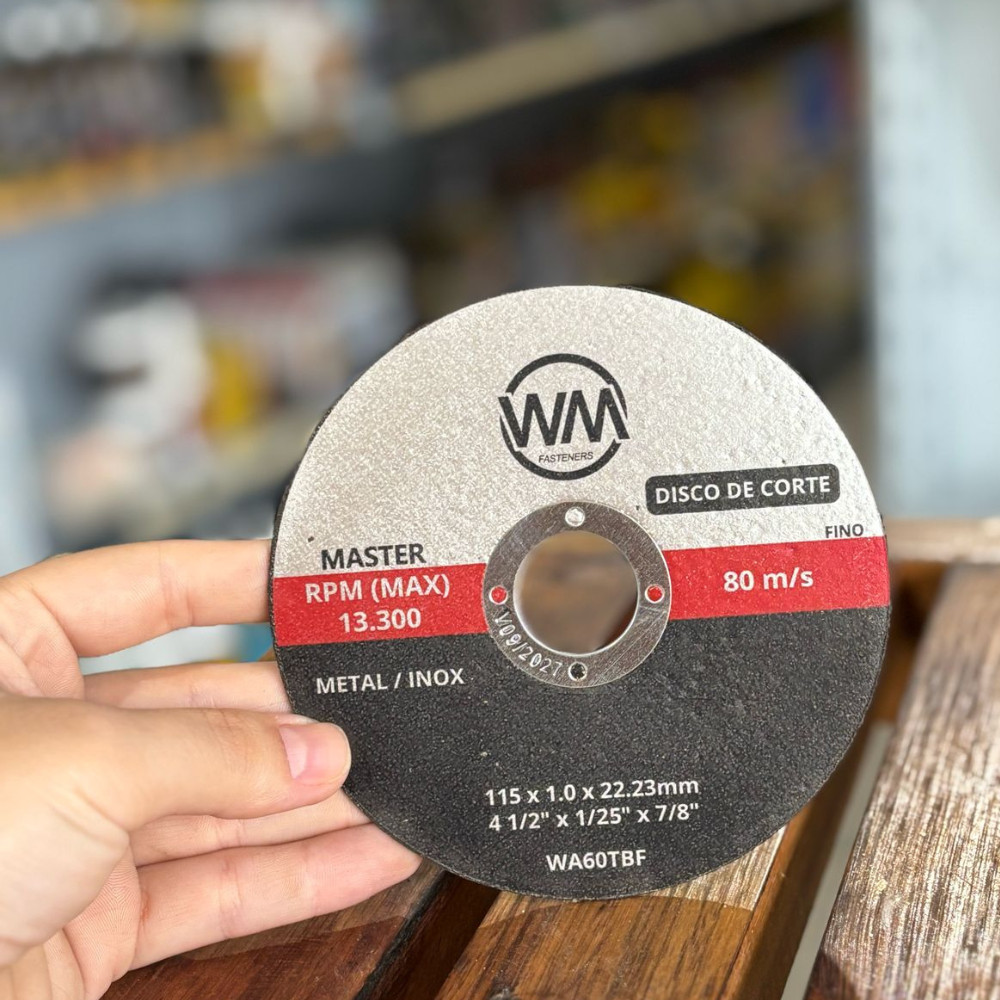 Disco de Corte Inox Prata WM 4.1/2x1.0