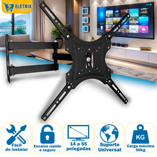 Suporte Para TV Articulado 14 a 55 Polegadas de Parede Lcd Led Tv Smart Universal Televisão em Oferta na Shopee