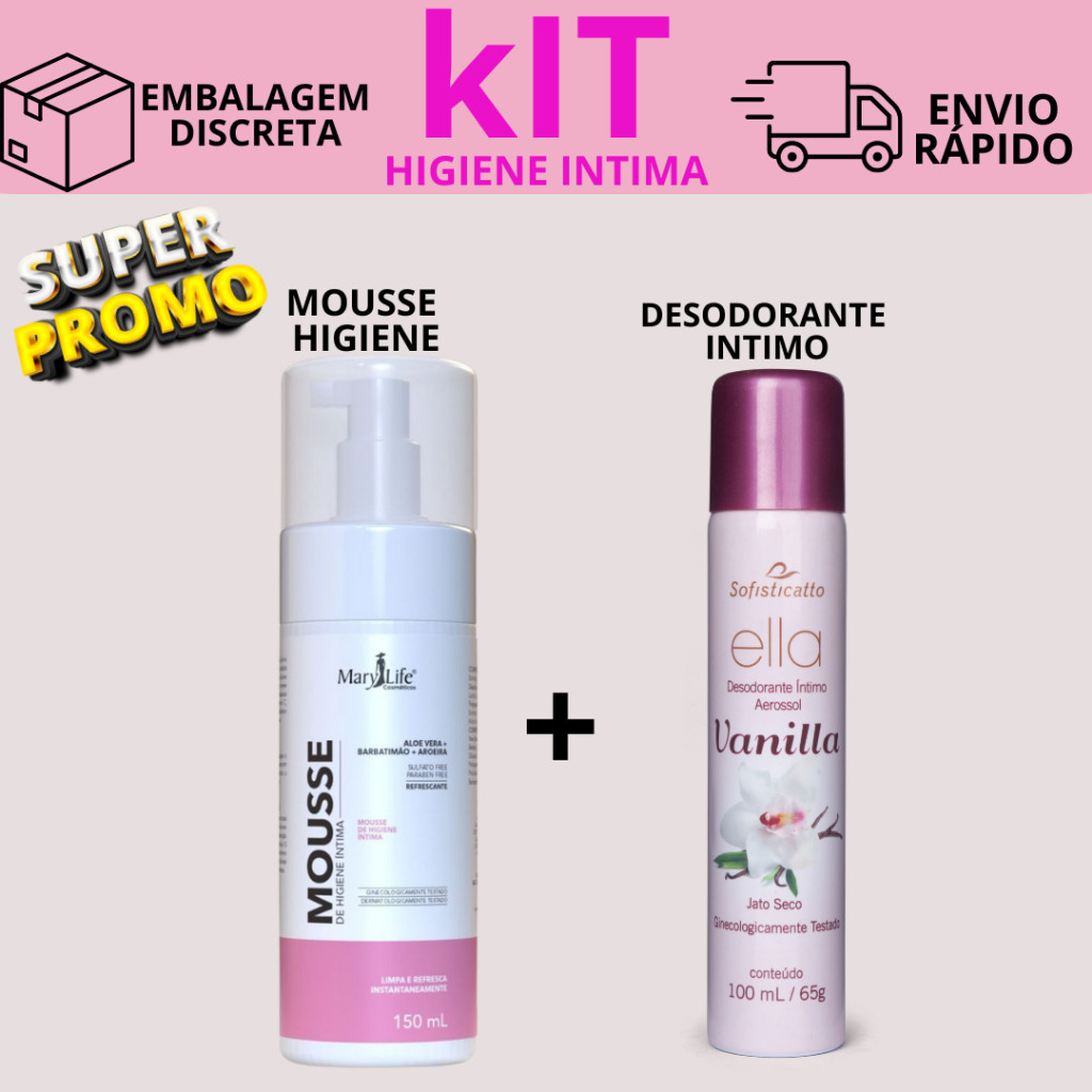 Kit Desodorante intimo feminino + Mousse Higiene Intima