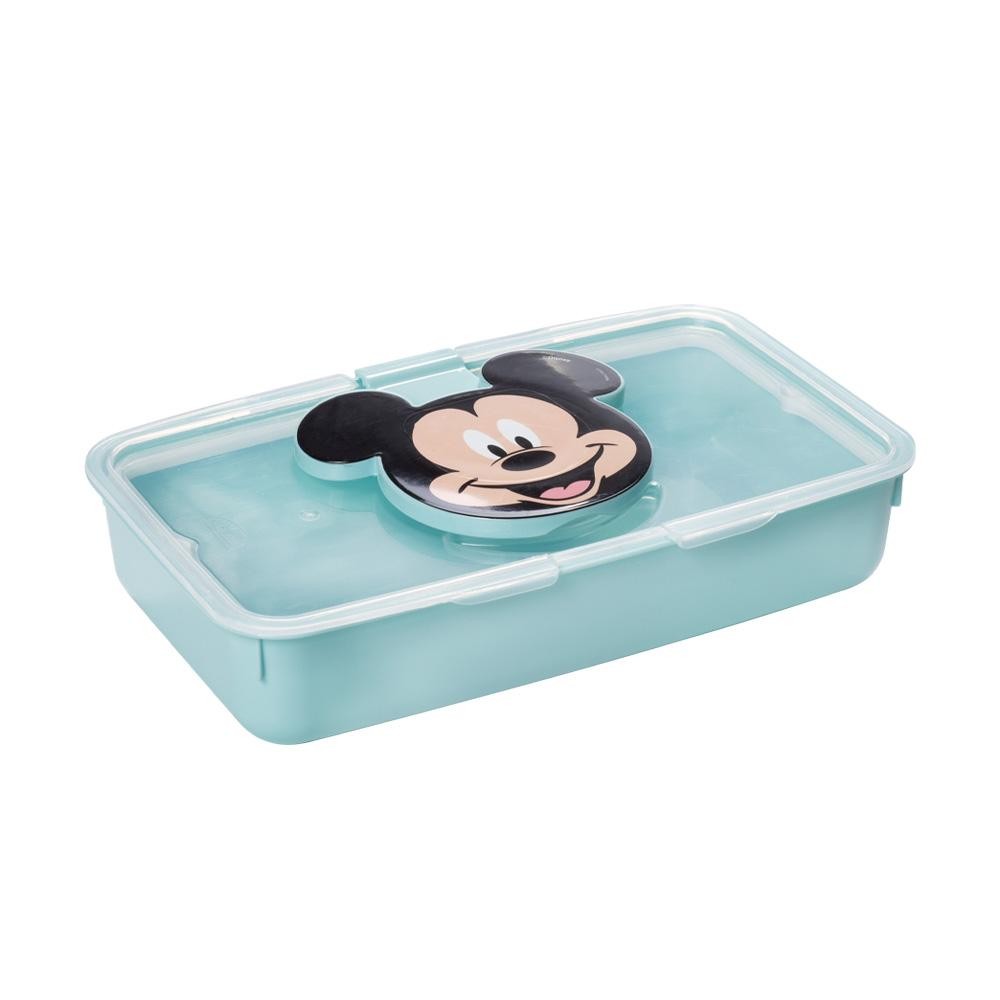 Porta Lenço Umedecido com Vedação Mickey Azul Plasútil em Oferta na Shopee