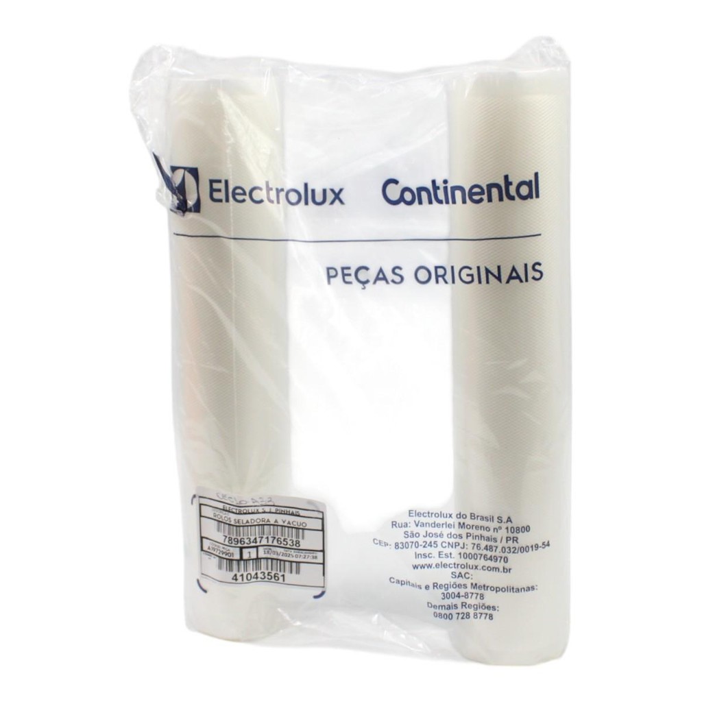 2 Rolos de Sacos Para Seladoras a Vácuo Electrolux