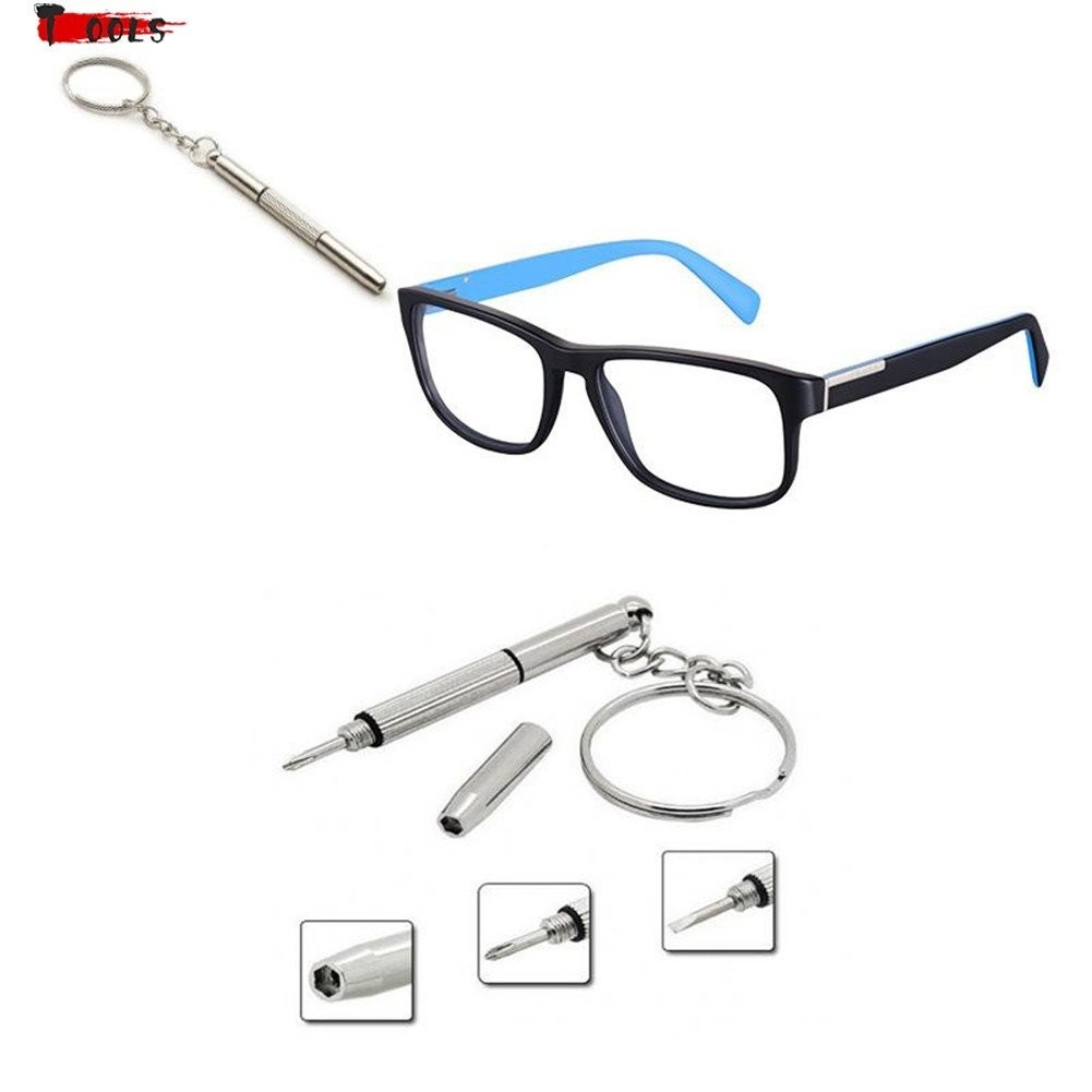 Mini Chave De Fenda 3 Em 1 Óculos Ferramenta De Reparo De Parafuso De Relógio De Telefone Chaveiro em Oferta na Shopee