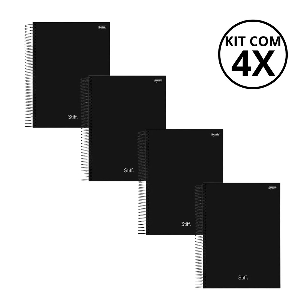 Kit Com 04 Cadernos 1 Matéria Universtario Stiff - Jandaia KITS:KIT 24 em Oferta na Shopee