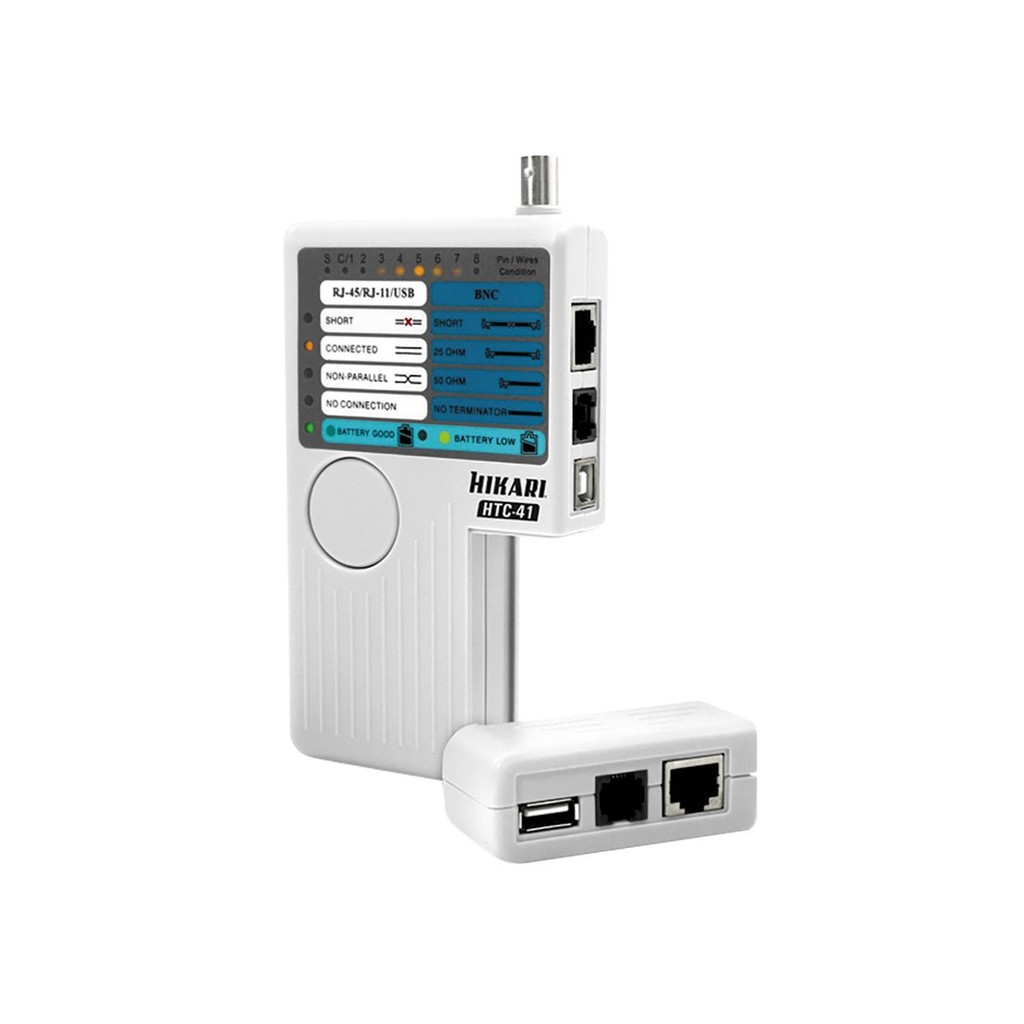 Testador Cabo De Rede Hikari Rj11/ Rj45/ Usb/ Bnc Htc-41